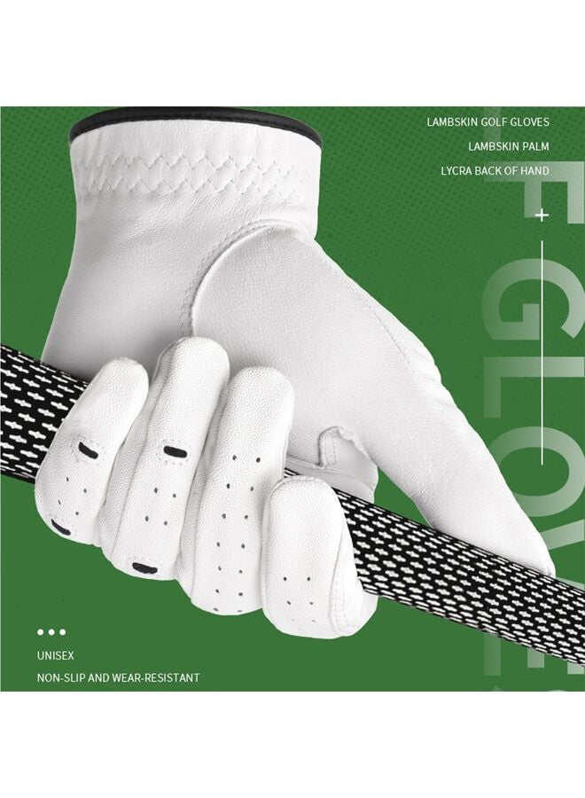 LAMAY Leather Golf Glove for Men with Ball Marker and Extra Grip - Left Hand Fit for Women, Girls, and Men - Size 22,24 (1 Pack)" - Image 3