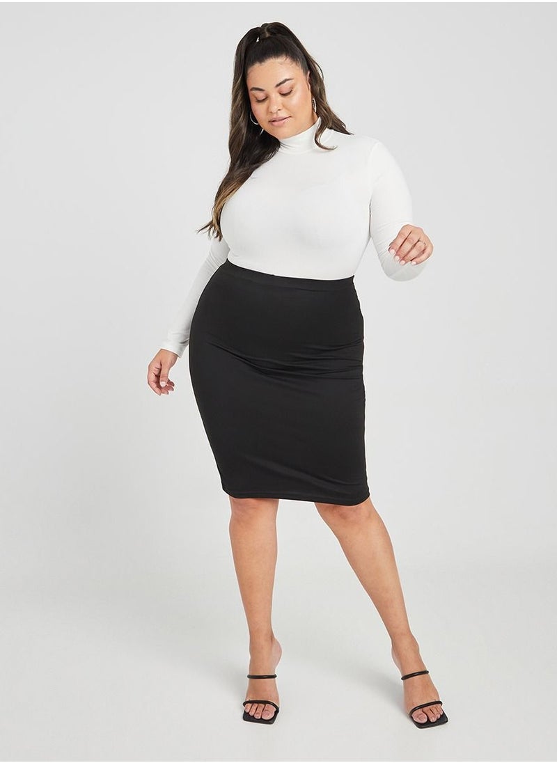 Styli - Plus Long Sleeves High Neck Bodysuit - Image 1