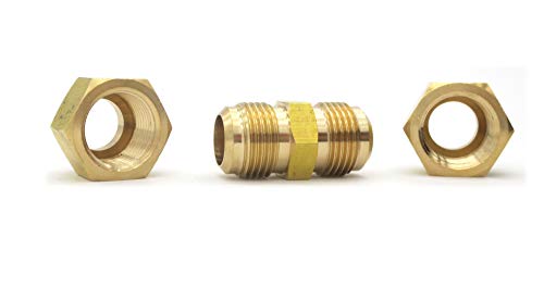 Meter Star Air Conditioning Copper Pipe Extension - 3/8" Flare Nut, Joint Double Connector, Intermediate Connection Head, Free Welding, Fits 3/8 inch Diameter Tubes - Image 3