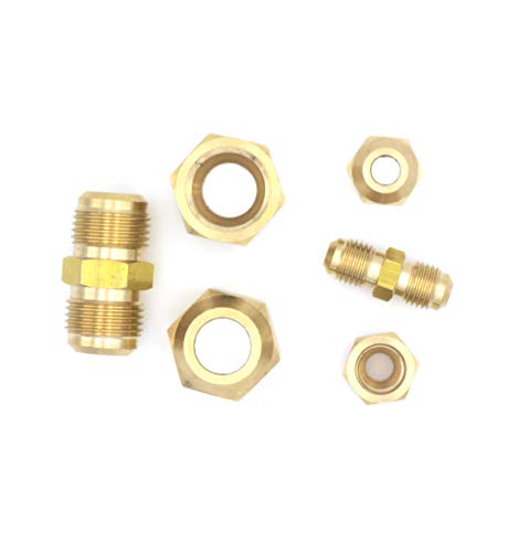 Meter Star Air Conditioning Copper Pipe Extension - 3/8" Flare Nut, Joint Double Connector, Intermediate Connection Head, Free Welding, Fits 3/8 inch Diameter Tubes - Image 5