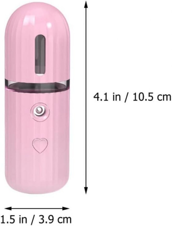 2Pcs Portable Rechargeable Moisturizing Mist Sprayer Facial Mister with Fine Mist for for Home Travel Office Use - Image 2