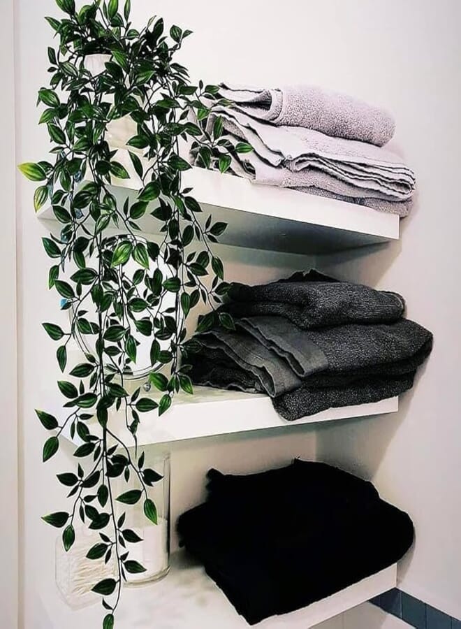 Artificial Hanging Plant Waterfall Design with 9cm Pot and 70cm Length Faux Greenery for Indoor Outdoor Wall Decor Trailing Foliage for Home Office