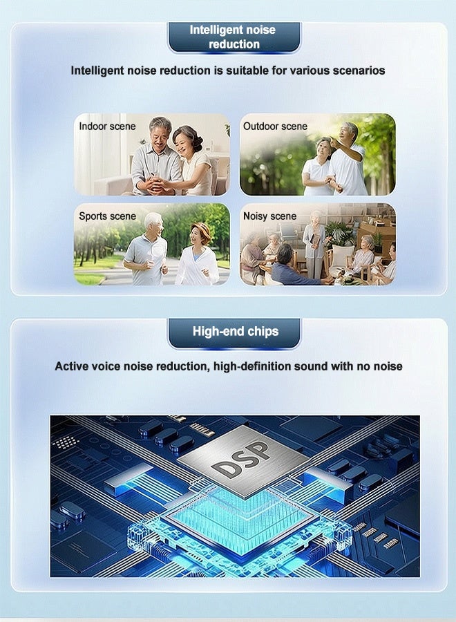 GD Rechargeable Hearing Aid for Seniors & Adults Nearly Invisible Hearing Aids - Noise Cancellation and Clear SoundIn‑Ear Hearing Assistance Device with Charging Case and Extra Ear Tips Suitable for Various Daily Scenarios - Image 5