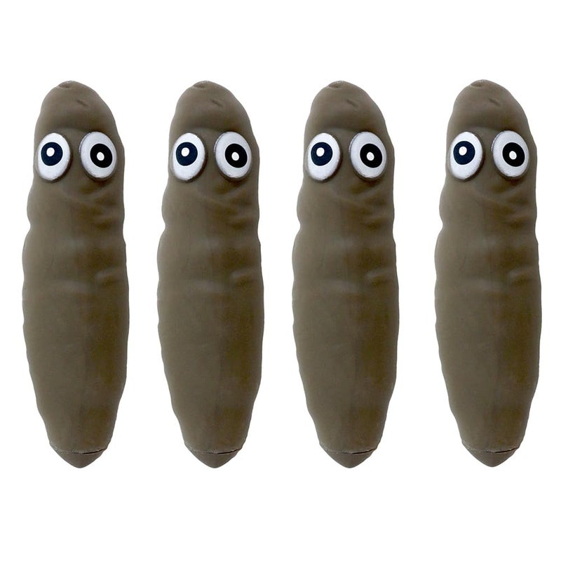 Deermon Novelty 4 Pack Joke Sensory Poo Stress Relief Toys Prank Fake Poop Squeeze Anxiety Fidget Toys with DIY Eyes for Adults Teens Birthday Party Favor - Image 3
