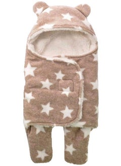 Brandonn Baby Blankets New Born Combo Pack Of Super Soft Baby Wrapper Baby Sleeping Bag For Baby Boys, Baby Girls, Babies (76Cm X 70Cm, 0-6 Months, Skin Friendly, Fleece, Stars Grey, Beige)  - Image 4