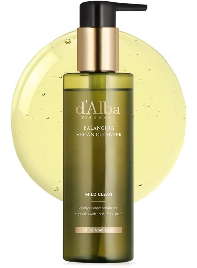 دي'ألبا d'alba Italian White Truffle Mild Skin Balancing Vegan Cleanser, Hydrating and Calming Cleanser, Mild pH Cleanser with White Truffles for Sensitive Skin, Korean Skincare - Image 1