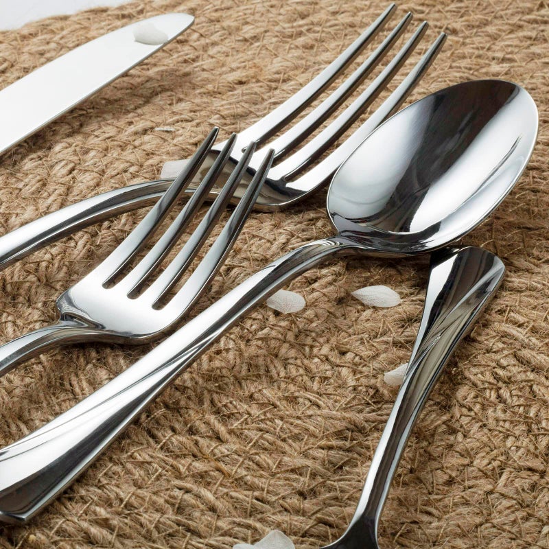 Alata Alice 40-Piece Silverware Set Stainless Steel Flatware Set,Service for 8,Mirror Polished Cutlery Set,Dishwasher Safe - Image 5