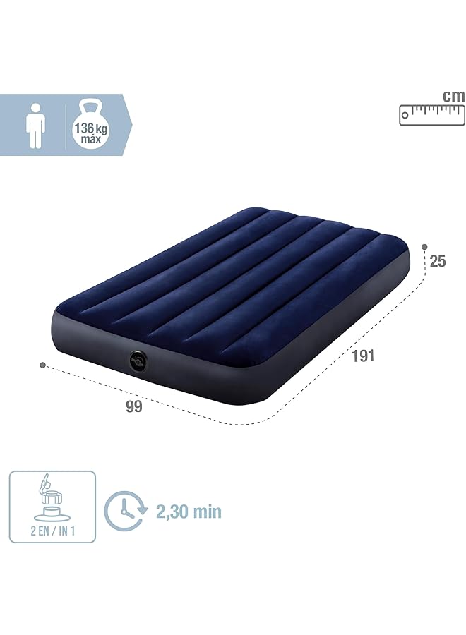 INTEX Dura Beam Series Classic Downy Airbed Blue 64757 - Image 4