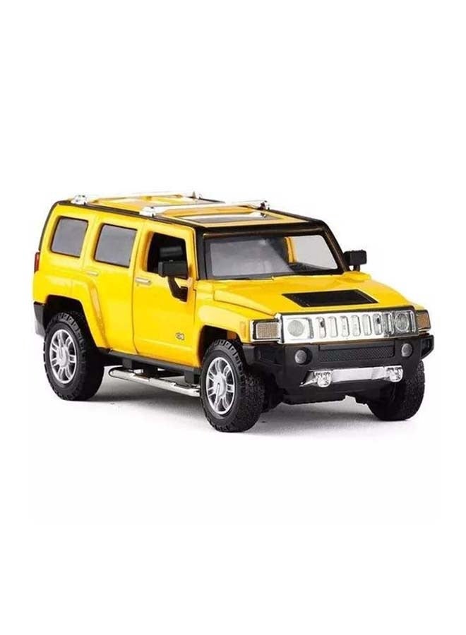 D-Power همر H3 أصفر | نموذج مصغر ، عنصر جامع نهائي ، سيارات SUV | مركبات ألعاب ، نموذج سيارة معدنية للأطفال للعبة السحب | الحجم 1:32 ، للأطفال 3+  - Image 1