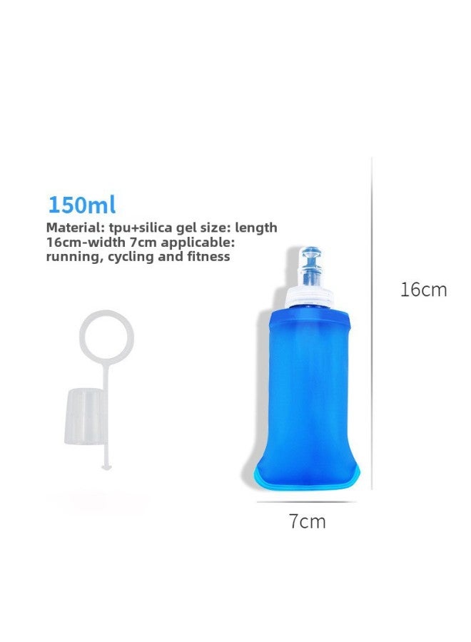 Cross Country Running Kettle Soft Kettle Outdoor Sports Foldable Water Bottle Soft Water Bottle Explosion TPU Soft Water Bag-Color:Blue Theme-Capacity:500ml  - Image 5