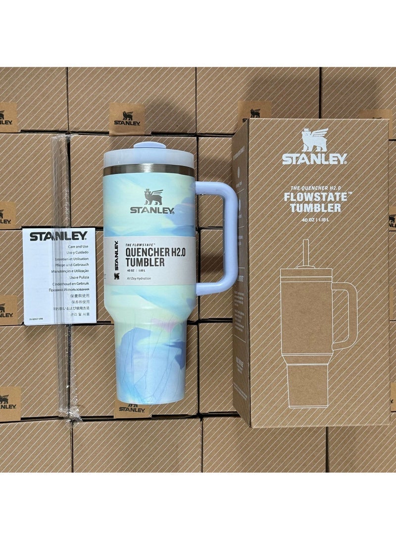 Stanley Quencher H2.0 FlowState Stainless Steel Vacuum Insulated Tumbler with Lid and Straw, Paired with Non-Slip Silicone Cover, Great for Water, Iced Tea or Coffee, Smoothie and More, 40 OZ - Image 3