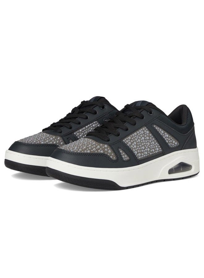SKECHERS Women's Uno Court-Opulent Pearls Sneaker, Black, 37.5 EU - Image 1