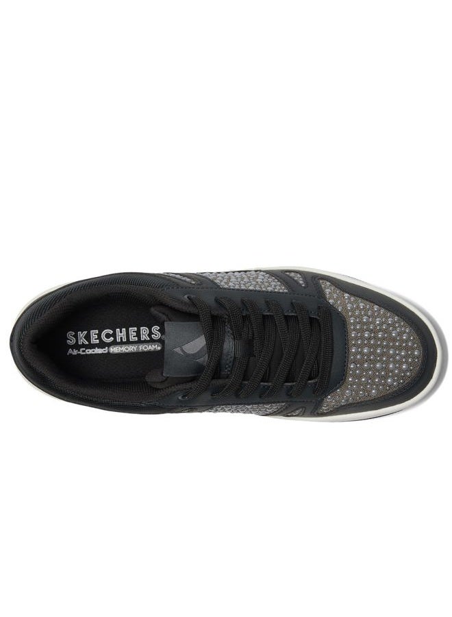 SKECHERS Women's Uno Court-Opulent Pearls Sneaker, Black, 37.5 EU - Image 2
