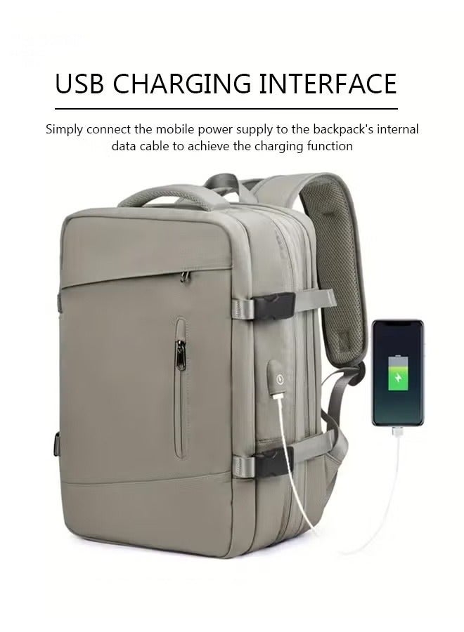 MIXDE Carry-On Luggage Backpack Unisex Backpack with External Charging Interface, Wet and Dry Separation, Large Capacity Scientific Compartmentalized Backpack, Travel Backpack, Short-Distance Luggage Bag - Image 3