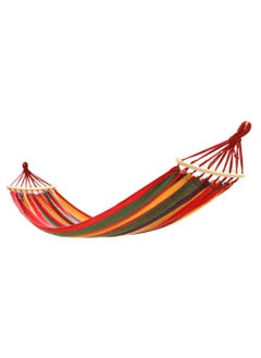 Arabest Camping Hammock Canvas Fabric Hammock 300KG with Anti Roll Balance Bar and Tree Strap Cotton Hammock for Camping, Backyard, Garden, Beach, Patio Gift  - Image 1
