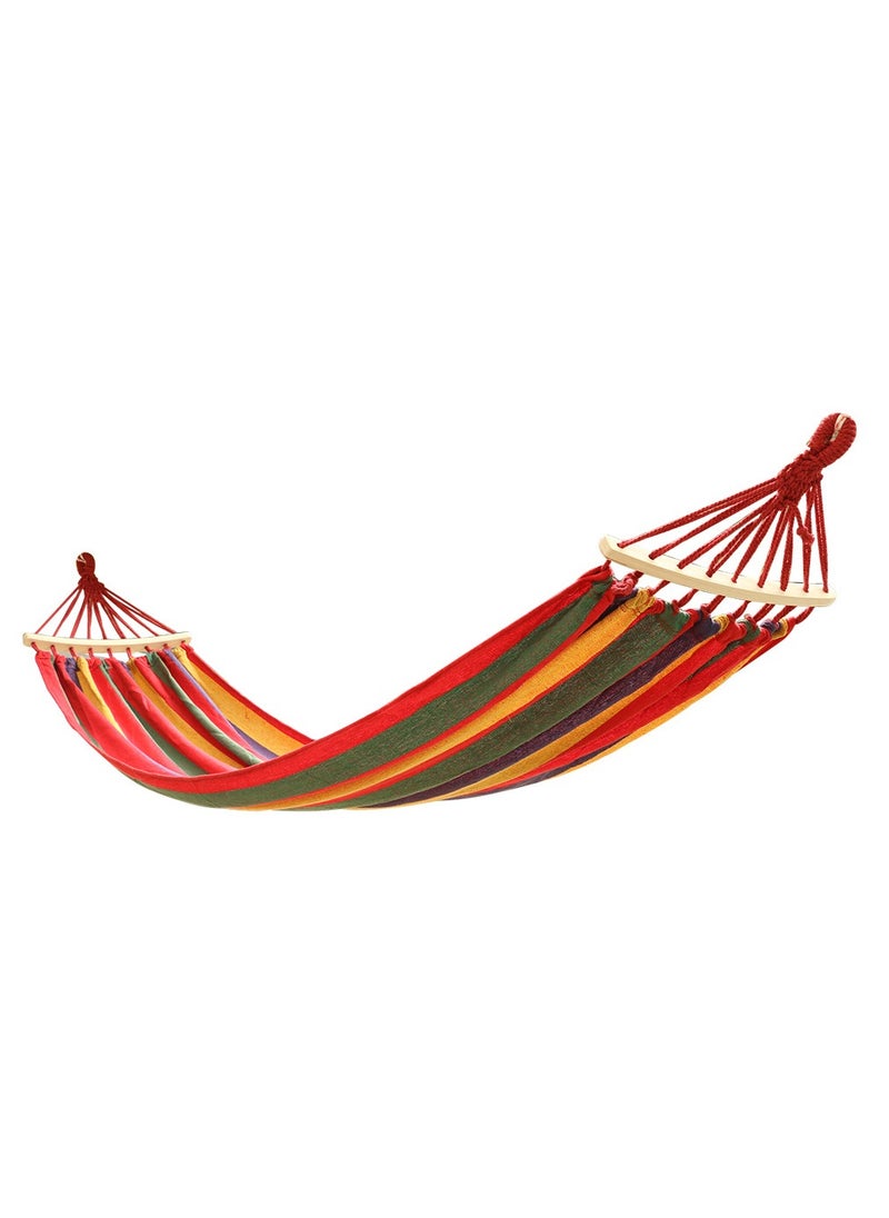 Arabest Camping Hammock Canvas Fabric Hammock 300KG with Anti Roll Balance Bar and Tree Strap Cotton Hammock for Camping, Backyard, Garden, Beach, Patio Gift  - Image 1
