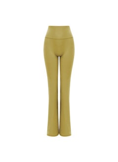 Comfort Fit Womens Bootleg Yoga Pants Mustard yellow trousers