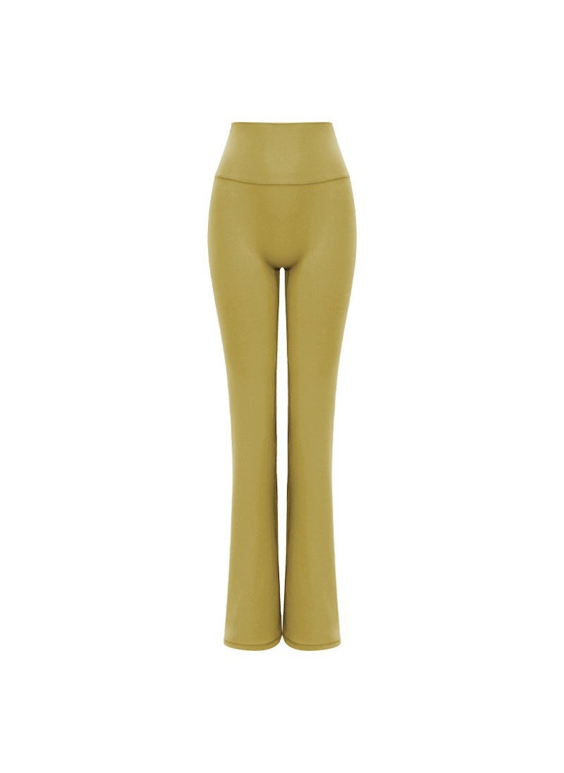 Generic - Comfort Fit Womens Bootleg Yoga Pants Mustard yellow trousers - Image 1