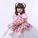 iCradle 24 Inch 60cm Reborn Toddler Dolls Soft Silicone Vinyl Handmade Similar Realistic Fashion Newborn Doll Child Toy for Birthday Xmas Gift Crafted Pink Clothes - Image 2