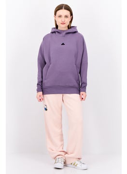 Adidas Women Sportswear Fit Long Sleeves Outdoor Hoodies, Purple  - Image 4