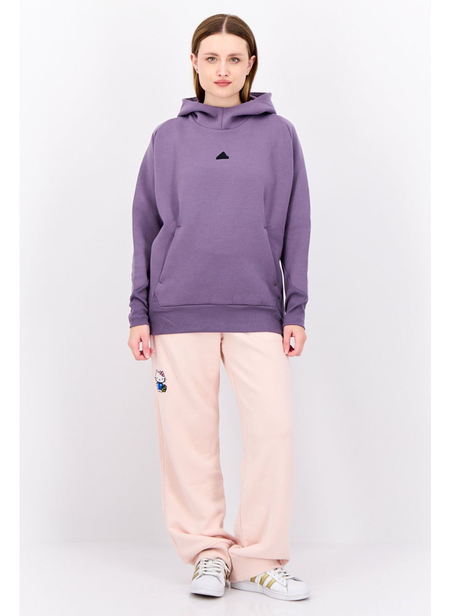 Adidas - Women Sportswear Fit Long Sleeves Outdoor Hoodies, Purple - Image 1