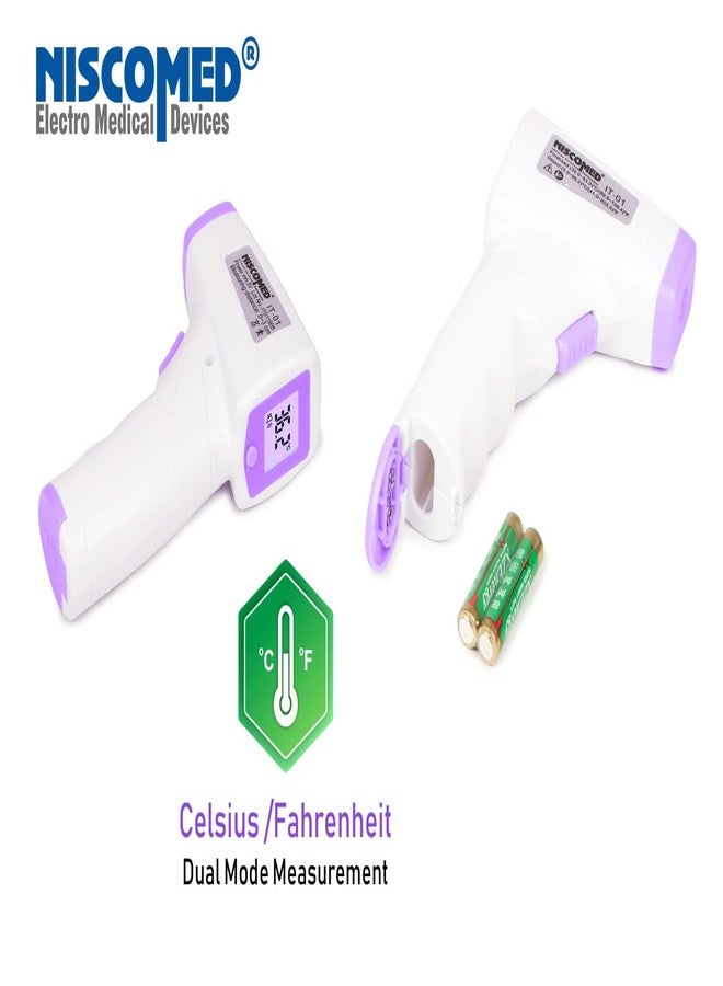 NISCOMED Forehead Digital Infrared Thermometer for Babies and Adults, Quick Measurement of Forehead Temperature in Celsius & Fahrenheit - Image 4