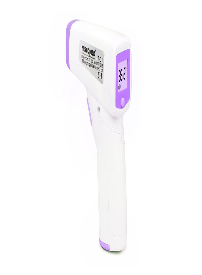 NISCOMED Forehead Digital Infrared Thermometer for Babies and Adults, Quick Measurement of Forehead Temperature in Celsius & Fahrenheit - Image 1