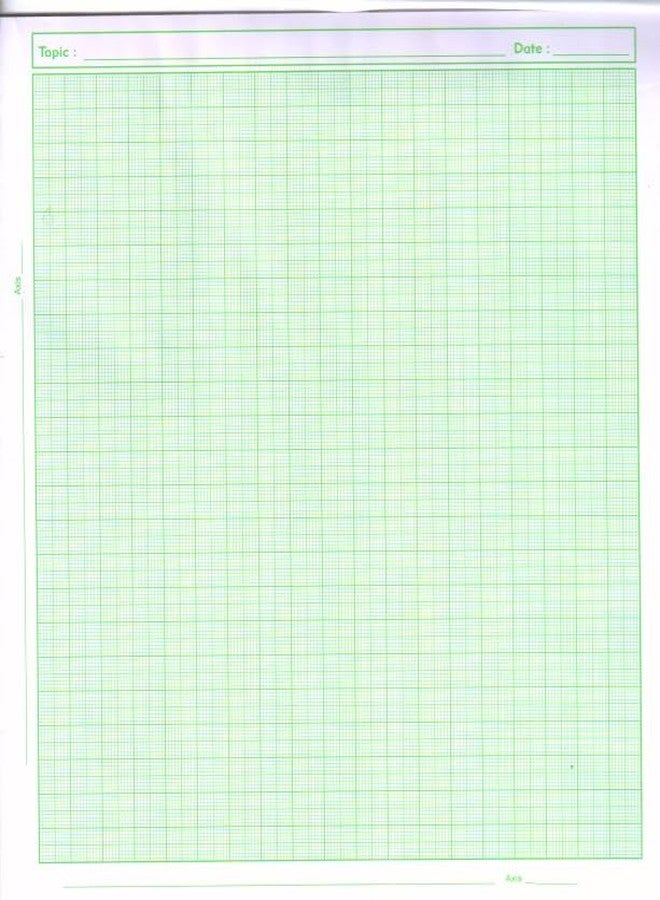 FIRST CLICK Graph Papers Graph pad Graph Sheets Lotus 4 Pad 100 Sheet (1 pad 25 Sheets) for student practice Big Size 26X21.5 CM - Image 3