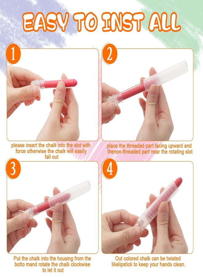 DODHEG Dustless Chalk, Colored Chalk, for Painting, Blackboard Writing, Office 12 Pcs Color 1 - Image 4