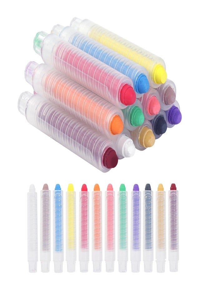 DODHEG Dustless Chalk, Colored Chalk, for Painting, Blackboard Writing, Office 12 Pcs Color 1 - Image 1