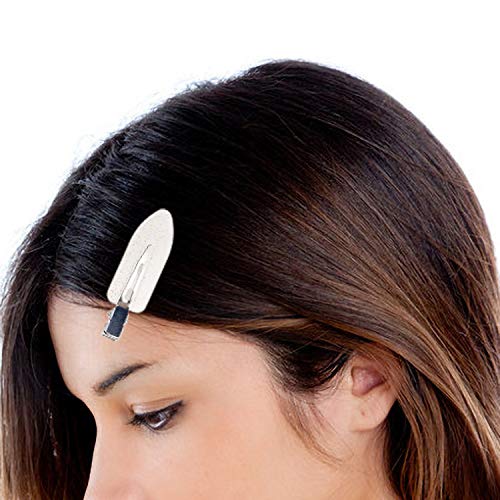 Mini Skater 6Pcs No Bend Hair Clip Makeup Pin Curl Clips No Crease Hair Clip for Hairstyle Bangs Waves Styling Hair Salon (Glitter Transparency) - Image 3