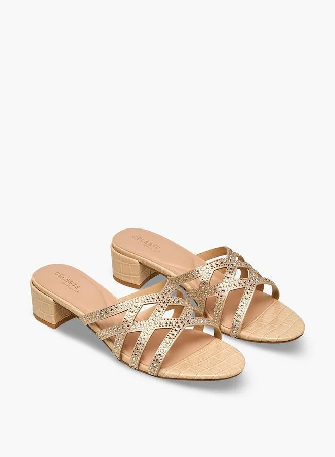 سيليست Women Block Heel Sandals Ramadan Collections