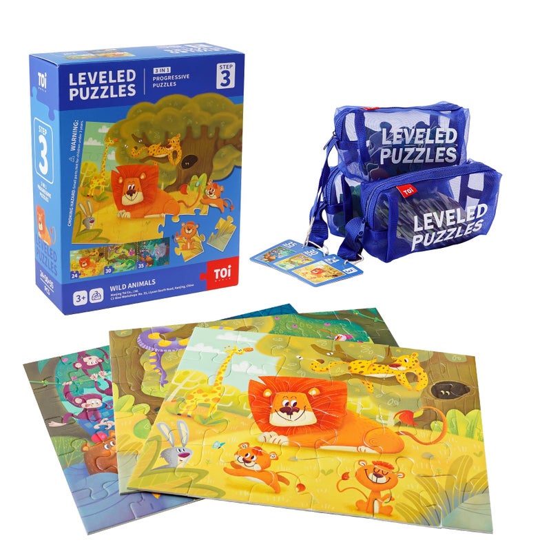 TOI Leveled Puzzles for Kids Aged 3 and Up Toddler Puzzle Preschool Learning Jigsaw Puzzles Large Pieces Educational Game for Boys Girls Cognitive Story Step 3 - Image 3