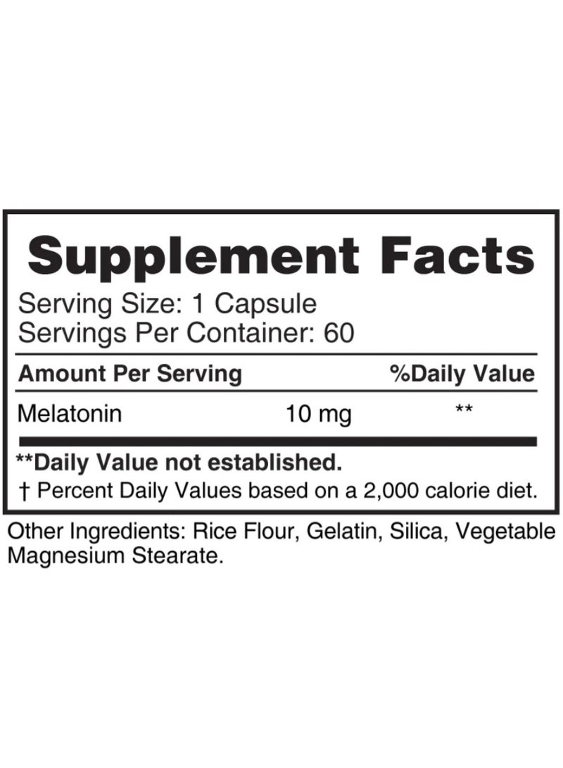 Earth's Creation Melatonin 10mg Sleep Support Supplement | Natural Nighttime Sleep Aid for Adults | Helps Fall Asleep Fast, Reduces Jet Lag & Occasional Sleeplessness | 60 Capsules - Image 3
