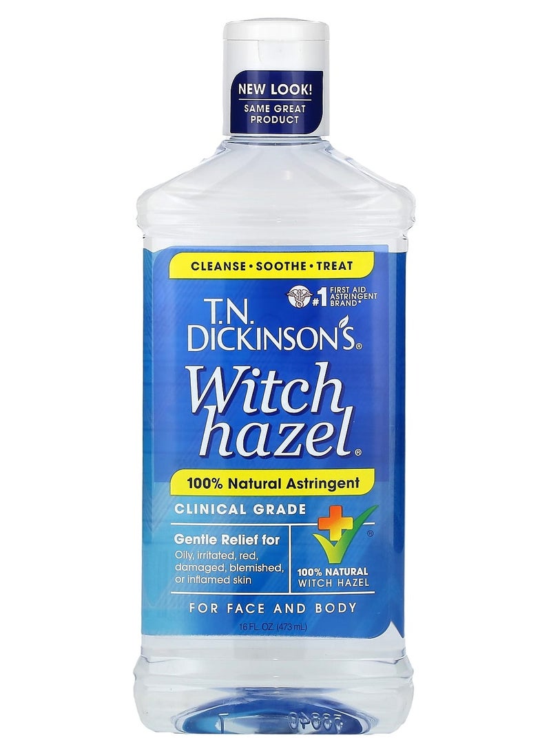 Witch Hazel 100% Natural Astringent for Face and Body, 16 fl oz