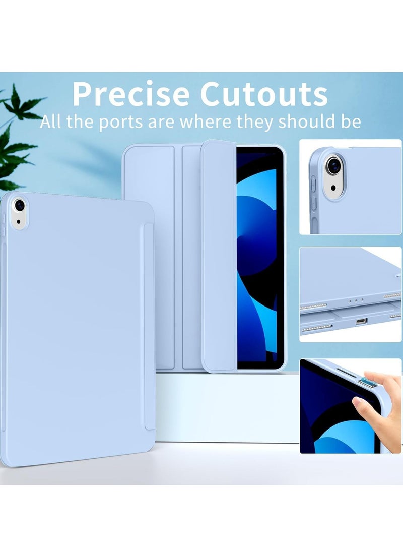 ELTRAZONE Case for iPad Air 11 Inch M2 2024, Also Fits iPad Air 5th/4th Gen 10.9 Inch (2022/2020) – Slim Lightweight Smart Folio Cover with Auto Sleep/Wake, Soft TPU Back, Magnetic Closure, Full Protection for iPad Light Blue - Image 2