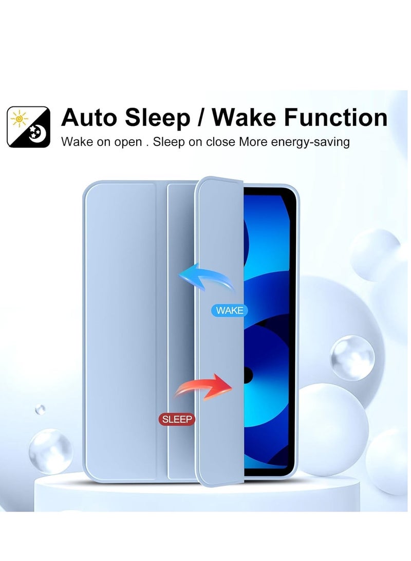 ELTRAZONE Case for iPad Air 11 Inch M2 2024, Also Fits iPad Air 5th/4th Gen 10.9 Inch (2022/2020) – Slim Lightweight Smart Folio Cover with Auto Sleep/Wake, Soft TPU Back, Magnetic Closure, Full Protection for iPad Light Blue - Image 3