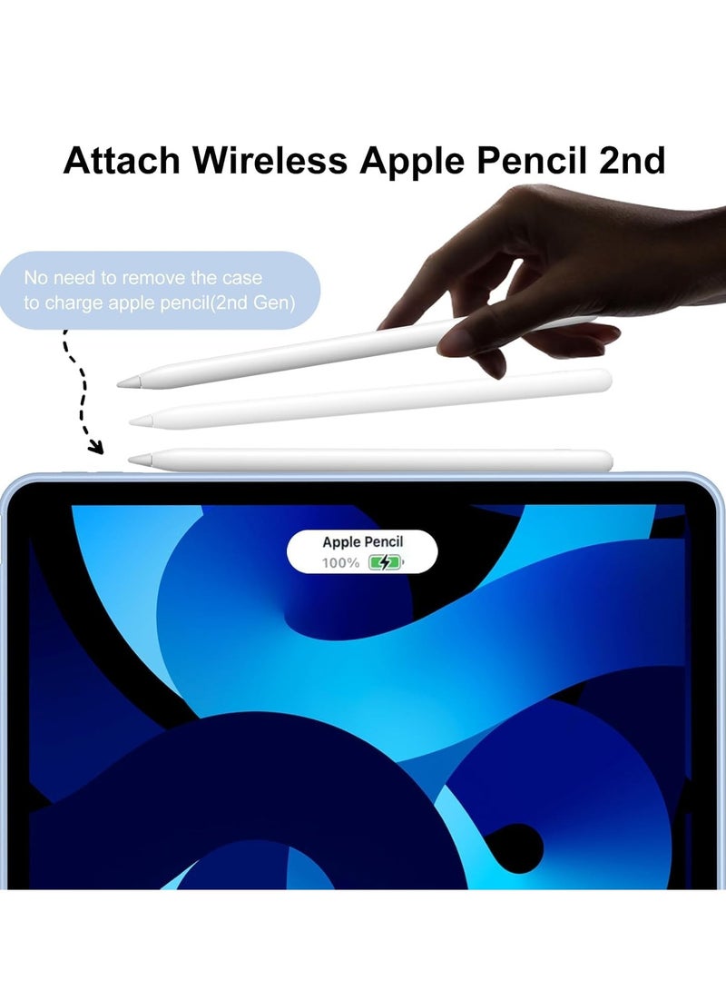 ELTRAZONE Case for iPad Air 11 Inch M2 2024, Also Fits iPad Air 5th/4th Gen 10.9 Inch (2022/2020) – Slim Lightweight Smart Folio Cover with Auto Sleep/Wake, Soft TPU Back, Magnetic Closure, Full Protection for iPad Light Blue - Image 4