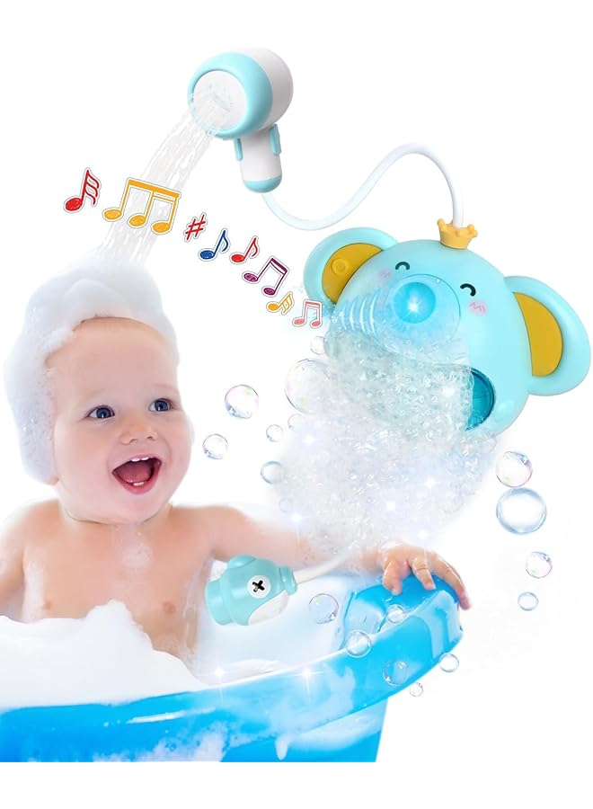 KASTWAVE Baby Bath Toy With Shower Head Elephant Water Spray Squirt Shower Faucet And Automatic Bubble With Music & Light Bathtub Water Pump Summer Essentials For Toddlers And Kids Ages 1 3 - Image 2