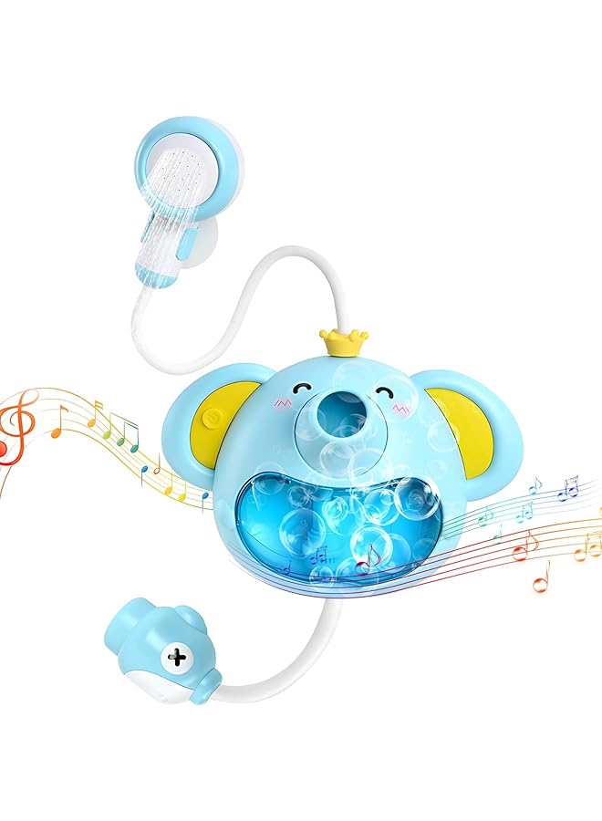 KASTWAVE Baby Bath Toy With Shower Head Elephant Water Spray Squirt Shower Faucet And Automatic Bubble With Music & Light Bathtub Water Pump Summer Essentials For Toddlers And Kids Ages 1 3 - Image 1