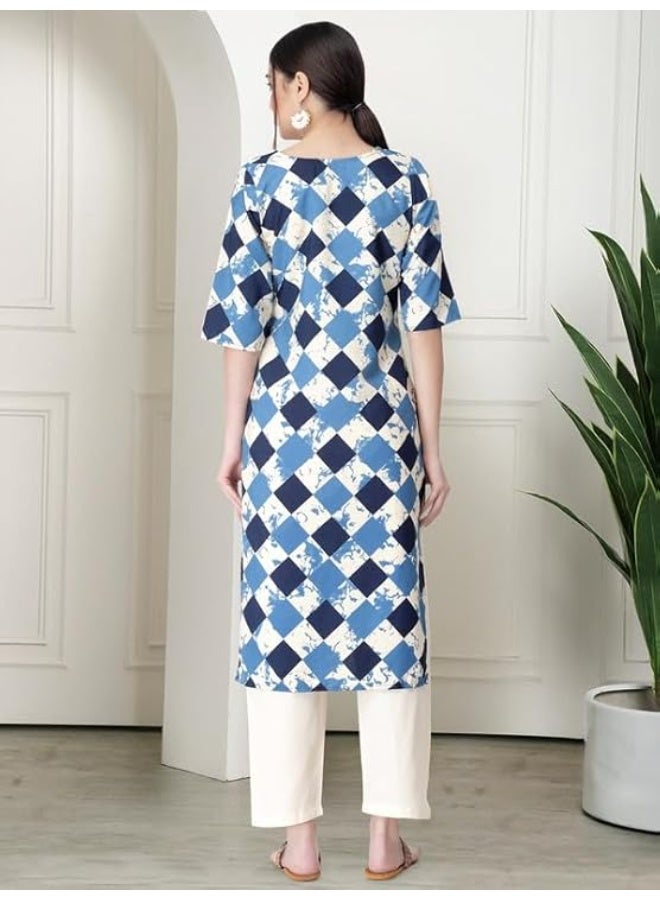 Tee Projekt Crepe Printed Kurta for Women Ethnic Wear Casual Wear Kurta (pack of 3) S - Image 4