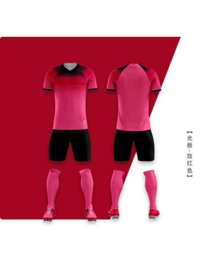 Children's Football Uniform Suit Autumn And Winter Boys And Girls Primary School Students Training Short Sleeve Printed Class Uniform Kindergarten Sports Jersey