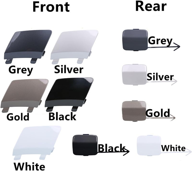 QASULER Painted Tow Eye Cap Cover for VW Passat CC - Image 5