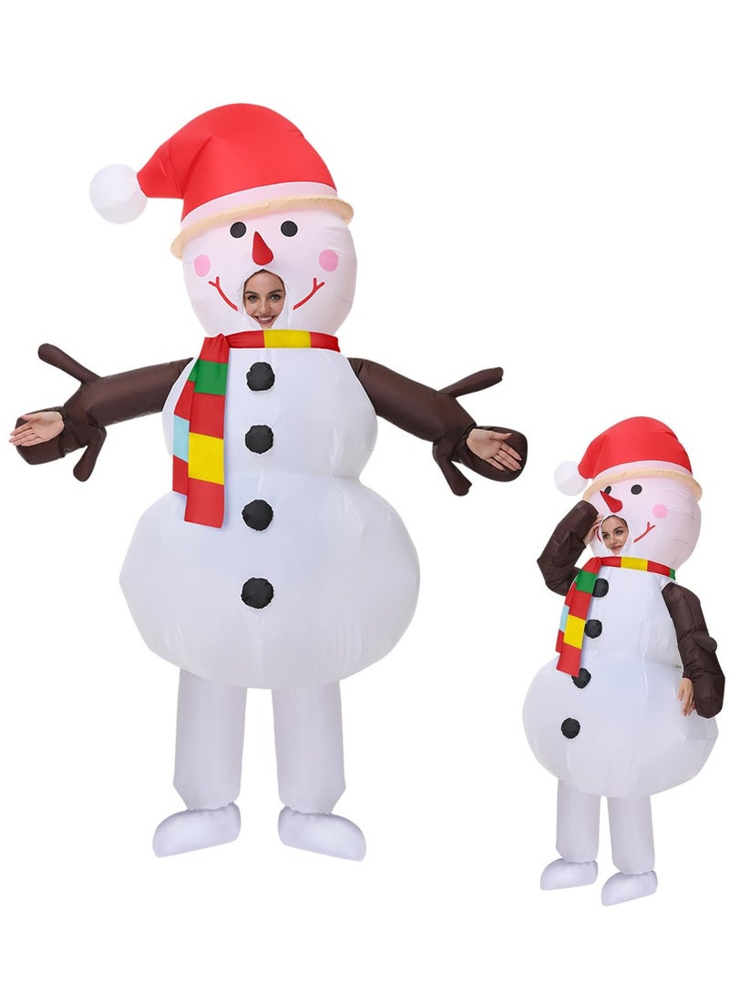 TAPIT Christmas Costume Adult Inflatable Christmas Santa Claus Suit Blow Up Xmas Costumes Jumpsuit for Women Men Unisex Adult Fancy Cosplay Bodysuit （B）  - Image 1