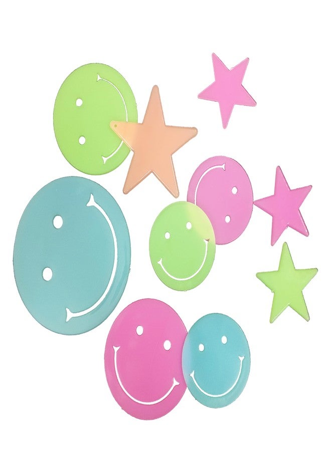 في جراسب ملصقات جدارية مزخرفة بألوان متعددة من VGRASSP، نجوم مجوفة مضيئة فلورية، ملصقات جدارية جذابة لغرف نوم الأطفال، وأسقف الغرف، وملصقات جدارية (تصاميم متنوعة) - Image 2