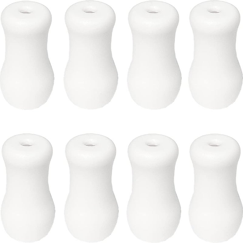 APUXON 20pcs White Plastic Cord Tassel Window Blind Cord Knobs Drops Pull End for Blinds or Shades
