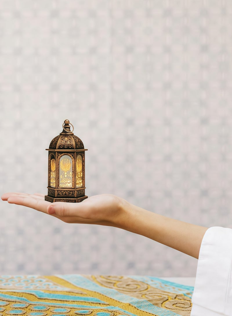 Mini lanterns, ramadan lanterns for ramadan decoration, mini castle moon pattern, ramadan lanterns for ramadan table decoration, ramadan gifts, home decoration, ramadan lighting, outdoor lantern decoration - Image 4
