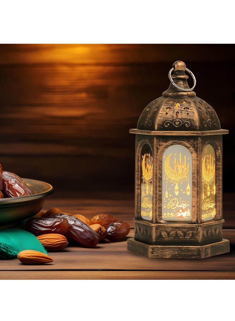 Mini lanterns, ramadan lanterns for ramadan decoration, mini castle moon pattern, ramadan lanterns for ramadan table decoration, ramadan gifts, home decoration, ramadan lighting, outdoor lantern decoration - Image 1