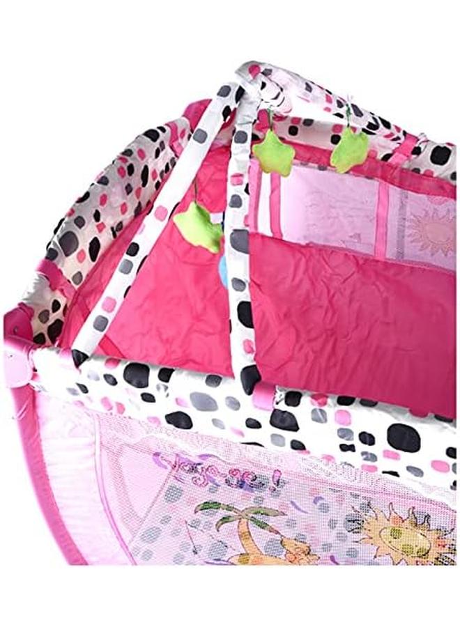 Baby Bed And Playard Pink 55114