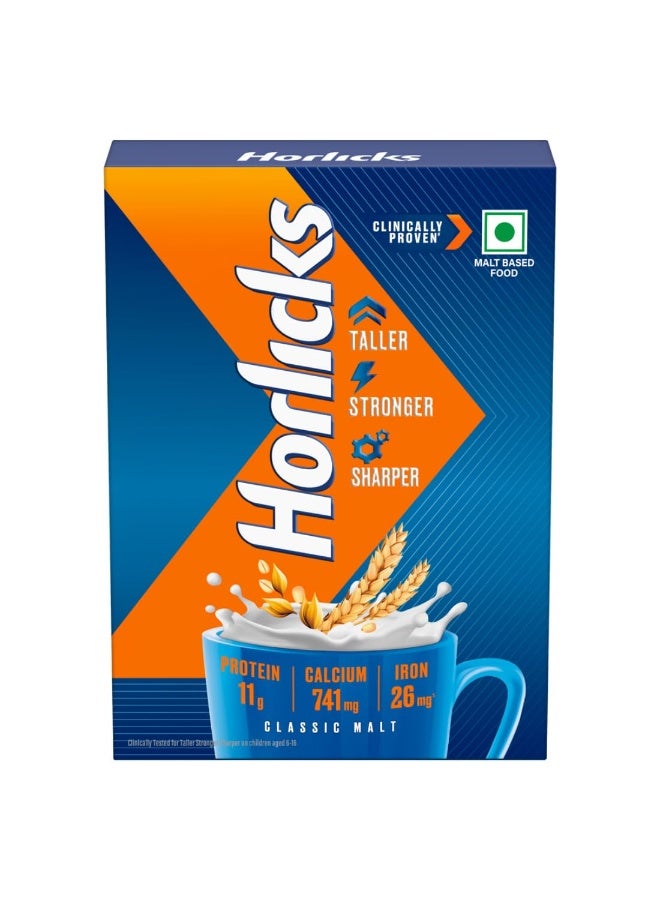 هورليكس عبوة إعادة تعبئة مشروب "هورليكس" (Horlicks) الغذائي - 500 جم - نكهة الشعير الكلاسيكية - مثبت سريرياً أنه يساعد الأطفال ليصبحوا أطول وأقوى وأكثر ذكاءً. - Image 1